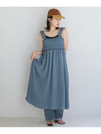 【SALE／50%OFF】シャーリングギャザーワンピース LOWRYS FARM ローリーズファーム ワンピース・ドレス ワンピース ブラック ホワイト ブルー【RBA_E】【送料無料】[Rakuten Fashion]