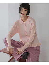 【SALE／63%OFF】スソフリルカーディガンLS LOWRYS FARM ローリーズファーム トップス ニット レッド グレー ブラック ピンク ブラウン ベージュ【RBA_E】[Rakuten Fashion]