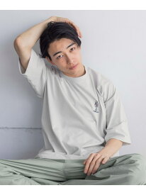 ワンポイントシシュウSS LOWRYS FARM ローリーズファーム トップス カットソー・Tシャツ ブルー ホワイト ブラック グレー[Rakuten Fashion]