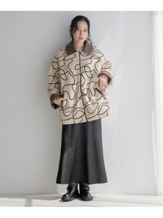 楽天市場】【SALE／50%OFF】リバーシブルボアZIPブルゾン LOWRYS FARM 