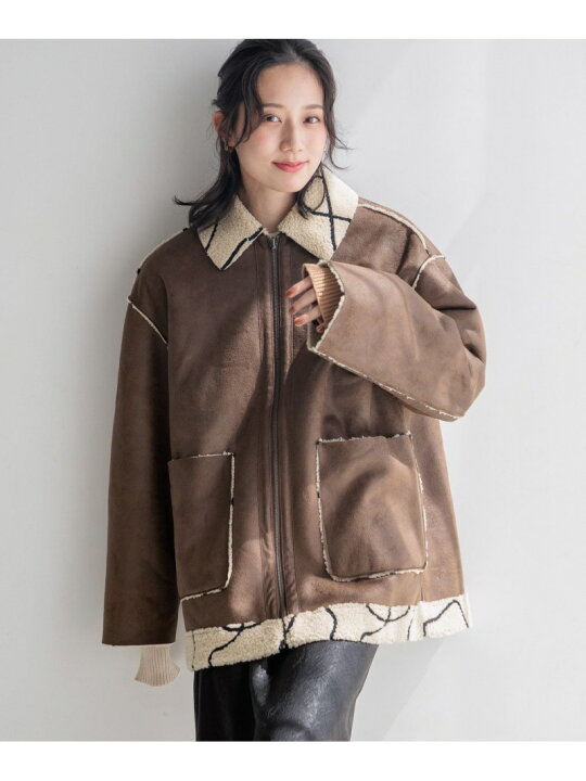 楽天市場】【SALE／50%OFF】リバーシブルボアZIPブルゾン LOWRYS FARM 