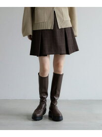 ラナテックミニスカート LOWRYS FARM ローリーズファーム スカート ミニスカート ブラウン グレー【送料無料】[Rakuten Fashion]