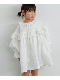【SALE／40%OFF】【KIDS】レースフリルミニワンピース LOWRYS FARM ローリーズファーム ワンピース・ドレス チュニック ホワイト ブラック【RBA_E】[Rakuten Fashion]