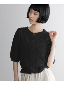 【SALE／30%OFF】メランジ2PセットカーディガンSS LOWRYS FARM ローリーズファーム トップス ニット グレー ブラック イエロー【RBA_E】【送料無料】[Rakuten Fashion]