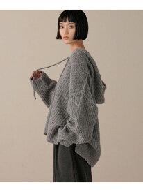 【SALE／10%OFF】メランジフードニットプルオーバー LOWRYS FARM ローリーズファーム トップス ニット グレー ホワイト パープル【RBA_E】【送料無料】[Rakuten Fashion]