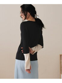 【SALE／30%OFF】12GハイショクスリーブLS LOWRYS FARM ローリーズファーム トップス ニット ネイビー ブルー レッド ホワイト【RBA_E】[Rakuten Fashion]