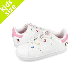 【お買い物マラソンSALE】 15時迄のご注文で即日発送可 adidas STAN SMITH EL I HELLO KITTY アディダス スタンスミス EL I ハローキティ ベビー 子ども スニーカー ローカット FTWR WHITE/FTWR WHITE/BLISS PINK ホワイト id7232