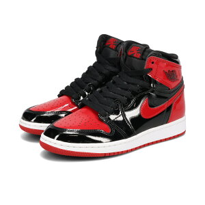 NIKE AIR JORDAN 1 RETRO HIGH OG GS yBRED PATENTz iCL GA W[_ 1 g nC OG GS BLACK/WHITE/VARSITY RED 575441-063 [1]