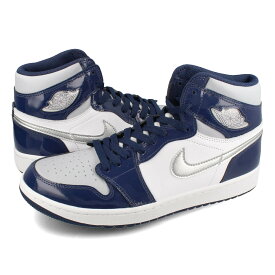 15時迄のご注文で即日発送可 NIKE AIR JORDAN 1 HIGH GOLF ナイキ エア ジョーダン 1 ハイ ゴルフ メンズ ハイカット WHITE/NAVY/METALLIC SILVER ホワイト ネイビー シルバー DQ0660-100