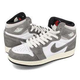 15時迄のご注文で即日発送可 NIKE AIR JORDAN 1 HIGH OG GS 【WASHED HERITAGE】 ナイキ エア ジョーダン 1 レトロ ハイ OG GS レディース ハイカット BLACK/FIRE RED/WHITE/LIGHT SMOKE GREY グレー fd1437-051