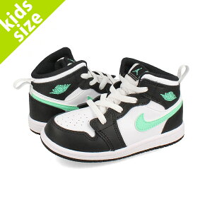 NIKE JORDAN 1 MID TD iCL W[_ 1 ~bh TD xr[ qǂ Xj[J[ ~bhJbg WHITE/BLACK/GREEN GLOW zCg DQ8425-103 [1]