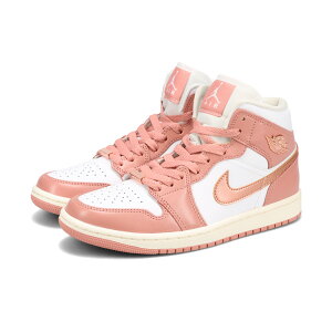NIKE WMNS AIR JORDAN 1 MID SE iCL EBY GA W[_ 1 ~bh SE fB[X Xj[J[ ~bhJbg RED STARDUST/METALLIC COPPER sN FB9892-670 [1]