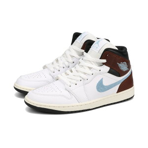 NIKE AIR JORDAN 1 MID SE yBROWN BLUE GREYz iCL GA W[_ 1 ~bh SE Y Xj[J[ ~bhJbg WHITE/BLUE GREY/BLACK/SAIL zCg FQ7831-142 [1]