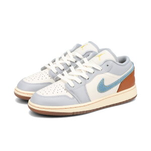 NIKE AIR JORDAN 1 LOW SE GS yDENIMz iCL GA W[_ 1 [ SE GS fB[X Xj[J[ [Jbg PHANTOM/COCONUT MILK/AMBER BROWN/LIGHT ARMORY BLUE O[ FZ5046-041