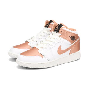 NIKE AIR JORDAN 1 MID GS iCL GA W[_ 1 ~bh GS CO f fB[X Xj[J[ ~bhJbg WHITE/ROSE GOLD/BLACK zCg 555112-190