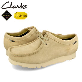 【プライスダウン】 15時迄のご注文で即日発送可 CLARKS WALLABEE GTX クラークス ワラビー ゴアテックス メンズ モカシン デッキシューズ MAPLE SUEDE ベージュ 26172074