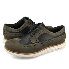 【お買い物マラソンSALE】 15時迄のご注文で即日発送可 COLE HAAN ORIGINALGRAND REMASTERED LONGWING コールハーン オリジナルグランド リマスタード ロングウィング メンズ ローカット SILENT STORM/BLACK/IVORY ベージュ c37473