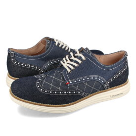 15時迄のご注文で即日発送可 COLE HAAN ORIGINALGRAND WINGTIP OXFORD TXT コールハーン オリジナルグランド ウィングチップ オックスフォード TXT メンズ スニーカー ローカット DENIM ブルー c38488