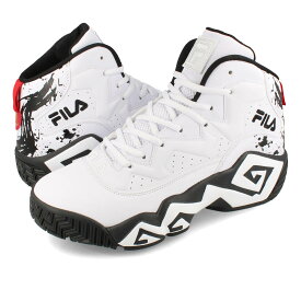 15時までのご注文で即日発送 FILA MB 24 フィラ MB 24 メンズ レディース スニーカー ハイカット WHITE/BLACK ホワイト MSS24023-120