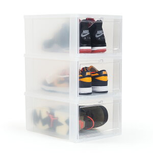 �y50%OFF�z KICKS LAB. SHOE STORAGE BOX 3 BOX �L�b�N�X���{ �V���[�X�g���[�W �{�b�N�X 3BOX�Z�b�g CLEAR