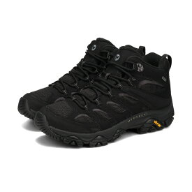 MERRELL MOAB 3 SYNTHETIC MID GORE-TEX M メレル モアブ3 シンセティック ミッド ゴアテックス メンズ トレッキング シューズ ウォータープルーフ 防水性 VIBRAMソール TRIPLE BLACK トリプルブラック J500249