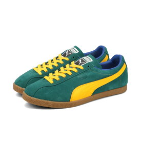 【40%OFF】 PUMA BRASIL プーマ ブラジル メンズ スニーカー ローカット DARK MYRTLE/TANGERINE グリーン 401048-01