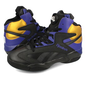 【プライスダウン】 15時迄のご注文で即日発送可 Reebok SHAQ ATTAQ リーボック シャックアタック メンズ ハイカット CORE BLACK/BOLD PURPLE/COLLEGIATE GOLD ブラック gy7127