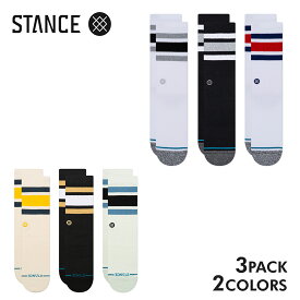 15時までのご注文で即日発送 STANCE SOCKS THE BOYD 3 PACK 【3足セット】 スタンス ソックス ザ ボイド 3パック メンズ レディース 靴下 A556A21TB3