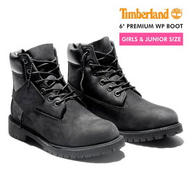 15時までのご注文で即日発送 TIMBERLAND 6inch PREMIUM BOOT ティンバーランド 6インチ プレミアム ブーツ 【JUNIOR'S】 BLACK 【レディース】 12907