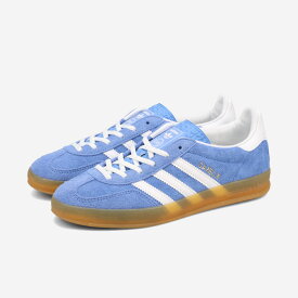 【30%OFF】 adidas GAZELLE INDOOR アディダス ガゼル インドア ウィメンズ スエード BLUE FUSION/FTWR WHITE/GOLD METALLIC ブルー ホワイト hq8717