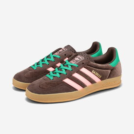 【プライスダウン】 adidas GAZELLE INDOOR アディダス ガゼル インドア メンズ レディース スニーカー ローカット DARK BROWN/GLOW PINK/COURT GREEN ブラウン JI2714
