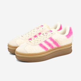 adidas GAZELLE BOLD アディダス ガゼル ガッツレー ボールド メンズ レディース スニーカー ローカット CREAM WHITE/SHOCK PINK/GOLD METALLIC ベージュ JS3908