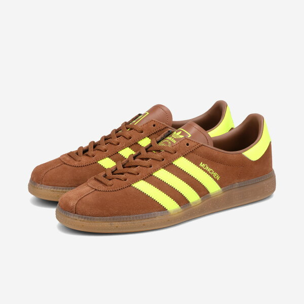 【40%OFF】 adidas MUENCHEN アディダス ミュンヘン メンズ レディース PRELOVED BROWN/SOLAR YELLOW/GUM ブラウン JS3996
