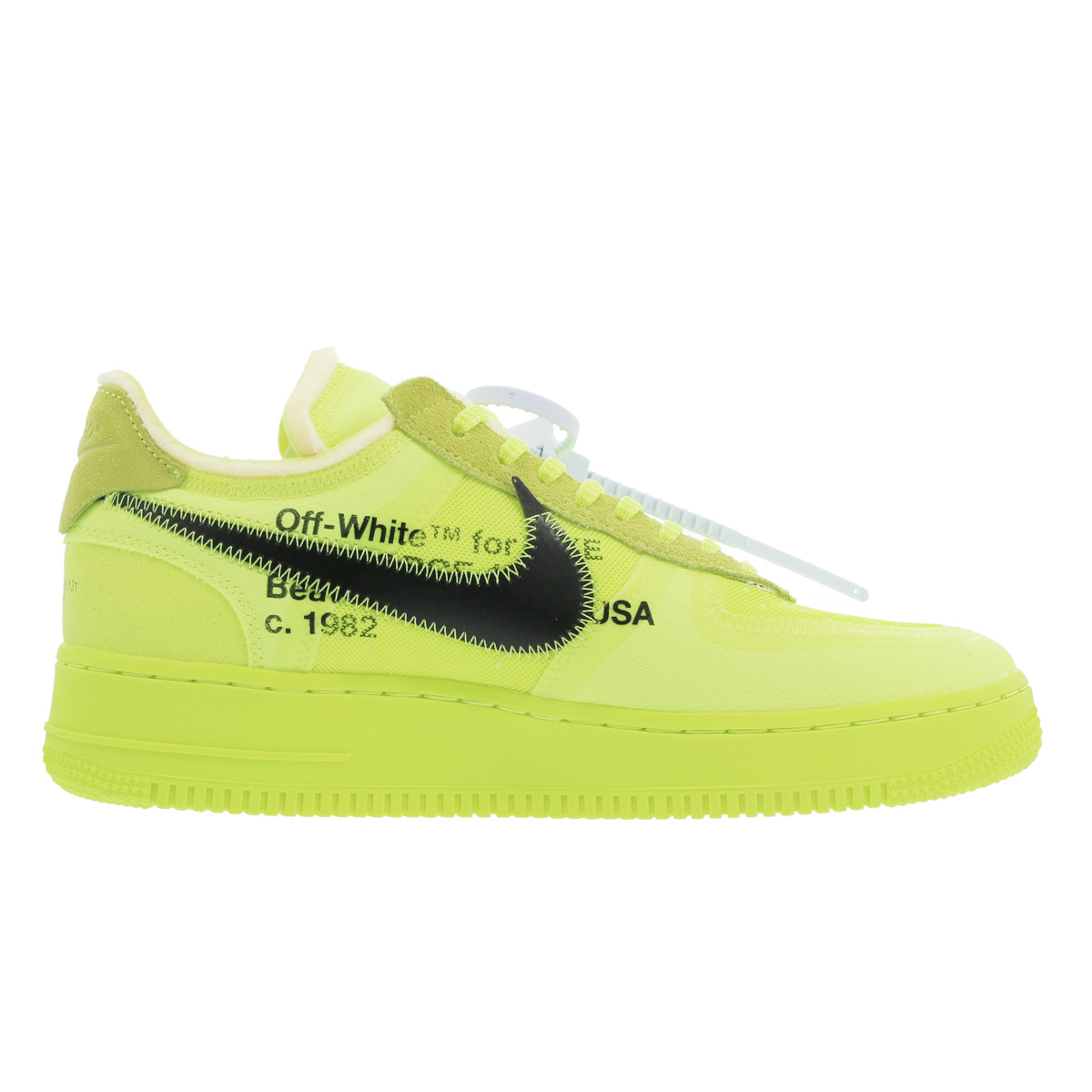 NIKE AIR FORCE 1 LOW 【OFF-WHITE】 【THE 10】 ナイキ エア フォース 1 ロー オフホワイト  VOLT/HYPER JADE/CONE/BLACK ao4606-700 | SELECT SHOP LOWTEX