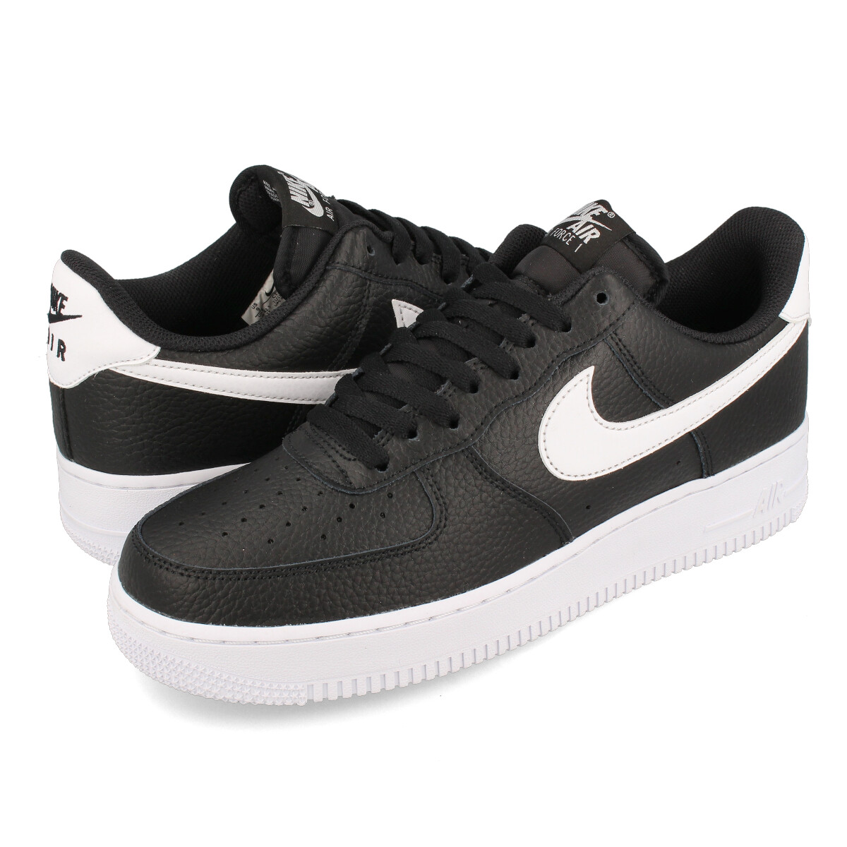 nike air force ones black and white