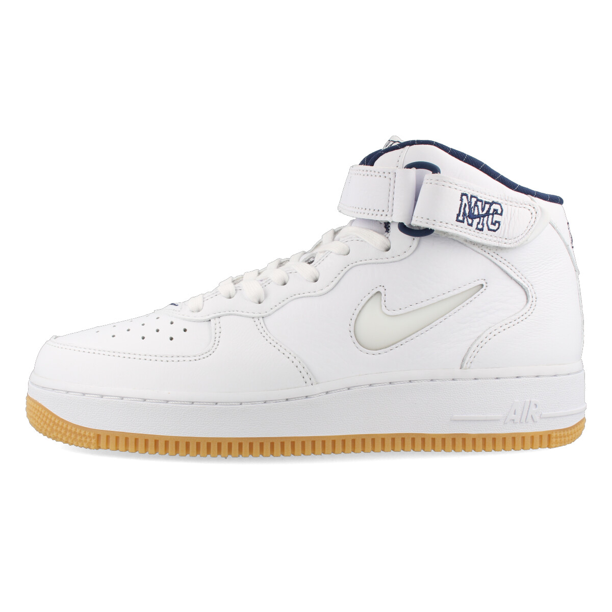 NIKE AIR FORCE 1 MID QS 【NYC】 ナイキ エア フォース 1 ミッド QS WHITE/WHITE/MIDNIGHT  NAVY/GUM YELLOW dh5622-100 | SELECT SHOP LOWTEX