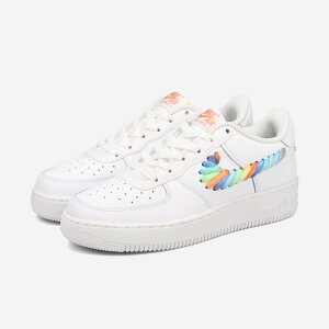 NIKE AIR FORCE 1 GS yRAINBOW SWOOSHESz iCL GAtH[X 1 GS fB[X Xj[J[ [Jbg WHITE/TERRA BLUSH/VAPOUR GREEN/MULTI COLOUR zCg FQ4948-100