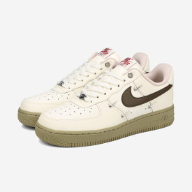 NIKE WMNS AIR FORCE 1 LOW '07 LX ナイキ ウィメンズ エア フォース 1 ロー '07 LX 海外限定 日本未発売 レディース スニーカー ローカット SOFT PEARL/NEUTRAL OLIVE/TEAM CRIMSON/DARK HAZEL ベージュ IQ9802-022