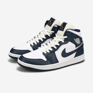NIKE AIR JORDAN 1 MID iCL GA W[_ 1 ~bh WHITE/METALLIC GOLD/OBSIDIAN 554724-174