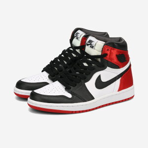 NIKE WMNS AIR JORDAN 1 RETRO HIGH -BLACK TOE- -܍- iCL EBY GA W[_ 1 g nC Te fB[X Xj[J[ nCJbg SATIN BLACK/WHITE/UNIVERSITY RED ubN CD0461-016