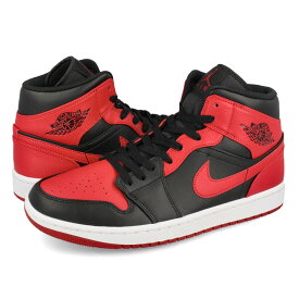 15時迄のご注文で即日発送可 NIKE AIR JORDAN 1 MID 【BRED】 ナイキ エア ジョーダン 1 ミッド BLACK/GYM RED/WHITE 554724-074