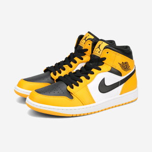NIKE AIR JORDAN 1 MID yYELLOW TOEz iCL GA W[_ 1 ~bh TAXI/BLACK/WHITE 554724-701