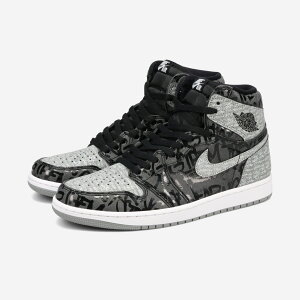 NIKE AIR JORDAN 1 RETRO HIGH OG yREBELLIONAIREz iCL GA W[_ 1 g nC OG BLACK/WHITE/PARTICLE GREY 555088-036