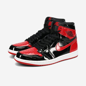 NIKE AIR JORDAN 1 RETRO HIGH OG yBRED PATENTz iCL GA W[_ 1 g nC OG BLACK/WHITE/VARSITY RED 555088-063