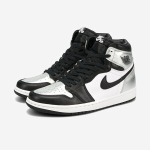 NIKE WMNS AIR JORDAN 1 RETRO HIGH OG ySILVER TOEz iCL EBY GA W[_ 1 g nC OG BLACK/BLACK/METALLIC SILVER cd0461-001