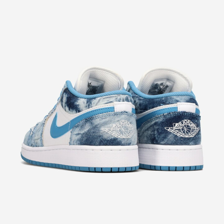 15時までのご注文で即日発送 NIKE AIR JORDAN LOW GS 【WASHED DENIM】 ナイキ エア ジョーダン ロー GS WHITE/DUTCH BLUE/WHITE dm8947-100 SELECT SHOP LOWTEX エアジョーダン AIR JORDAN 青色 ブルー 白色 ホワイト エアジョーダン