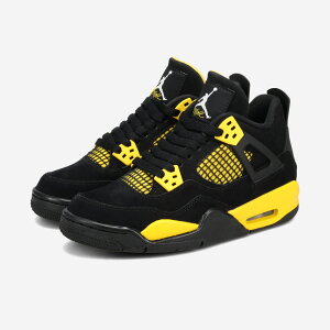 NIKE AIR JORDAN 4 RETRO GS yTHUNDERz iCL GA W[_ 4 g GS fB[X [Jbg BLACK/WHITE/TOUR YELLOW ubN 408452-017