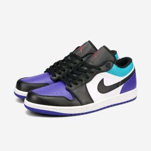 NIKE AIR JORDAN 1 LOW ナイキ エア ジョーダン 1 ロー メンズ スニーカー ローカット WHITE/BLACK/BRIGHT CONCORD/AQUAMARINE ブラック 553558-154