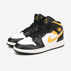 NIKE AIR JORDAN 1 MID GS yUNIVERSITY GOLDz iCL GA W[_ 1 ~bh GS fB[X Xj[J[ ~bhJbg WHITE/POLLEN/BLACK ubN 554725-177