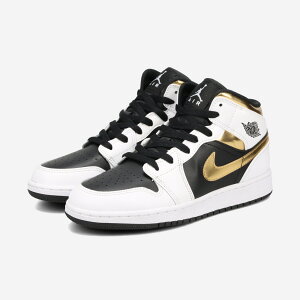 NIKE AIR JORDAN 1 MID GS yWHITE GOLDz iCL GAW[_ 1 ~bh GS yzCg S[hz CO {f fB[X Xj[J[ ~bhJbg WHITE/MULTI COLOR/BLACK zCg 554725-19